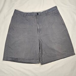 Chaps 38 Gray Flat Front‎ Cotton Chino Shorts
